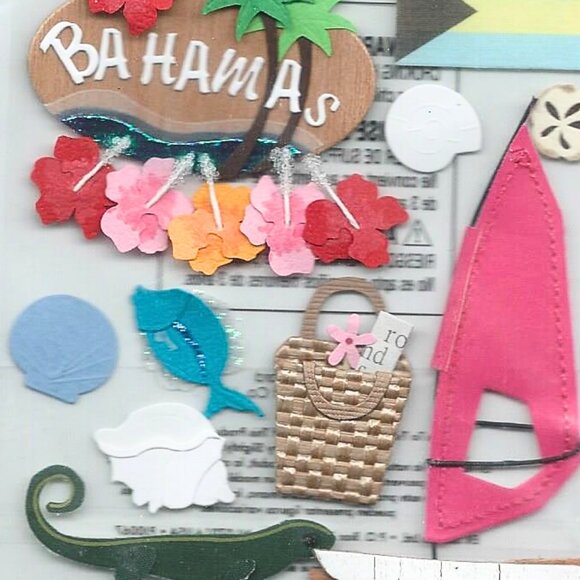 Bahamas Stickers Jolee's Boutique Dimensional Travel Sticker Pack EK SUCCESS - Picture 2 of 2